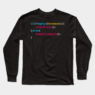 Funny Ukulele Coding Snippet Long Sleeve T-Shirt